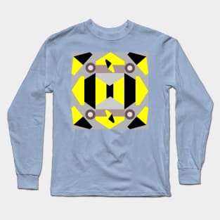 Composition in yellow, black and gray undertones Long Sleeve T-Shirt